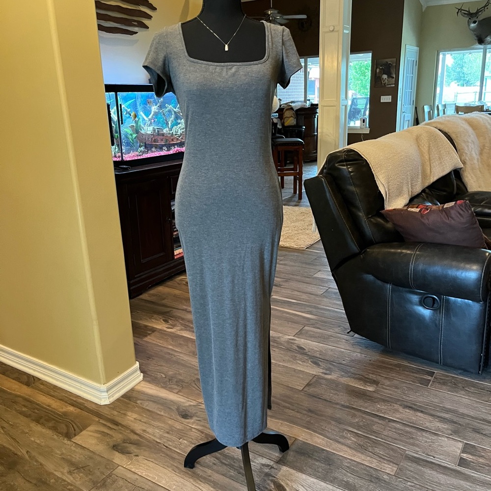 Chic Gray Maxi Dress